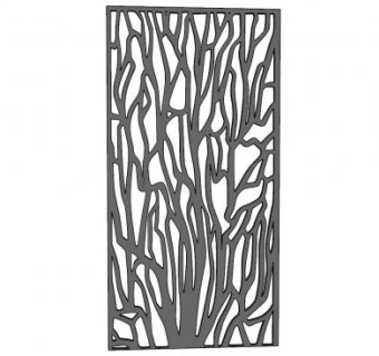 树形装饰板SU模型下载_sketchup草图大师SKP模型