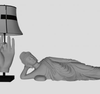 佛像工艺品灯具装饰品SU模型下载_sketchup草图大师SKP模型