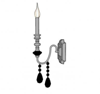 现代欧式壁灯SU模型下载_sketchup草图大师SKP模型