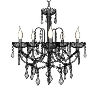 欧式蜡烛吊灯SU模型下载_sketchup草图大师SKP模型