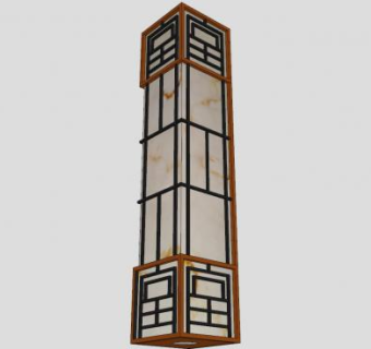 中式长壁灯SU模型下载_sketchup草图大师SKP模型