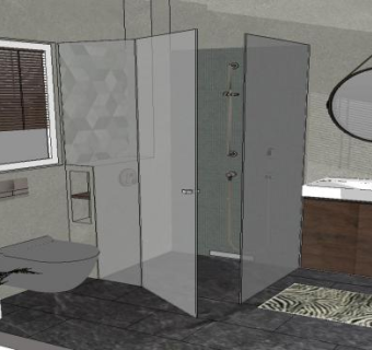 室内浴室间洗澡间SU模型下载_sketchup草图大师SKP模型