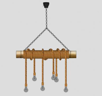 精美竹子吊灯SU模型下载_sketchup草图大师SKP模型