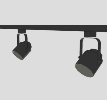 轨道灯射灯SU模型下载_sketchup草图大师SKP模型