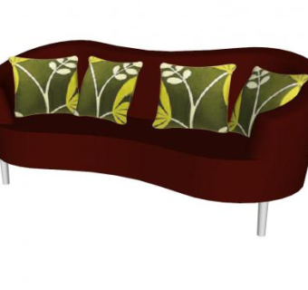 现代小沙发SU模型下载_sketchup草图大师SKP模型