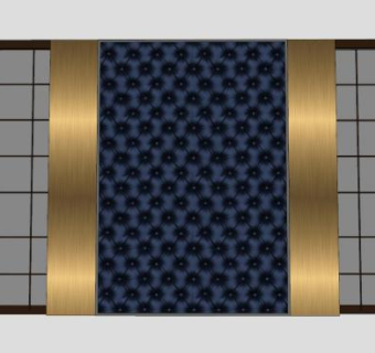 卧室背景墙SU模型下载_sketchup草图大师SKP模型