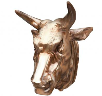 金牛装饰牛头雕塑SU模型下载_sketchup草图大师SKP模型