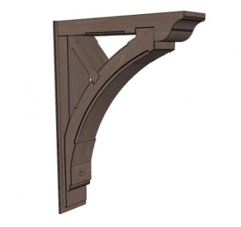 装饰木支架SU模型下载_sketchup草图大师SKP模型