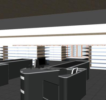 水果超市SU模型下载_sketchup草图大师SKP模型