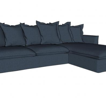 L型沙发家具SU模型下载_sketchup草图大师SKP模型