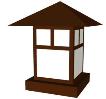 中式方形木制灯具SU模型下载_sketchup草图大师SKP模型