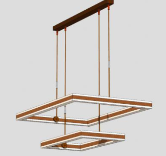 现代木质吊灯SU模型下载_sketchup草图大师SKP模型