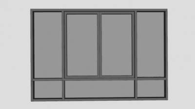 现代玻璃门窗SU模型下载_sketchup草图大师SKP模型