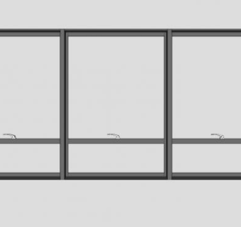 金属玻璃外翻窗SU模型下载_sketchup草图大师SKP模型