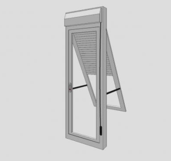 卫浴金属外翻窗SU模型下载_sketchup草图大师SKP模型