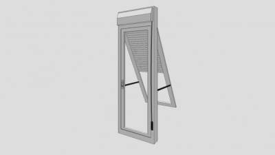 卫浴金属外翻窗SU模型下载_sketchup草图大师SKP模型