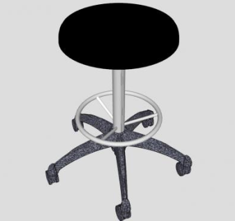 圆形旋转坐凳SU模型下载_sketchup草图大师SKP模型