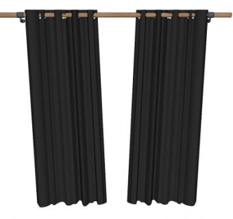 窗帘杆窗帘SU模型下载_sketchup草图大师SKP模型