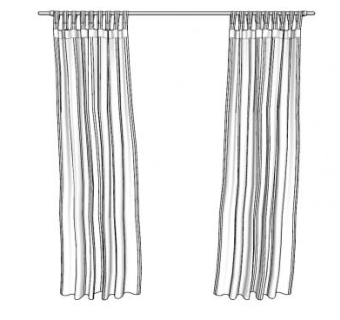 布艺窗帘SU模型下载_sketchup草图大师SKP模型