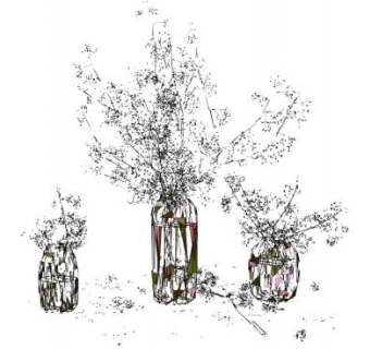 装饰精细花瓶SU模型下载_sketchup草图大师SKP模型