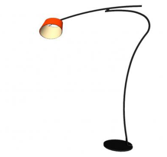 长臂落地灯SU模型下载_sketchup草图大师SKP模型