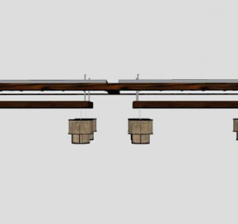 中式灯吊灯SU模型下载_sketchup草图大师SKP模型