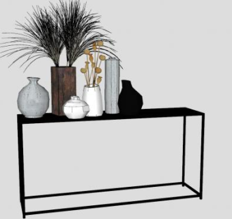 工艺品花瓶装饰SU模型下载_sketchup草图大师SKP模型