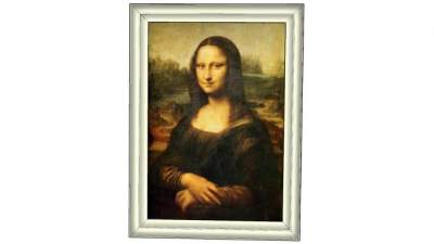 蒙娜丽莎的微笑挂画SU模型下载_sketchup草图大师SKP模型