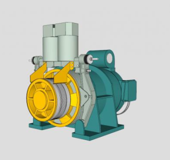 工业机械牵引机SU模型_su模型下载 草图大师模型_SKP模型