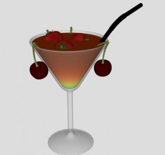 饮料杯果汁杯SU模型下载_sketchup草图大师SKP模型