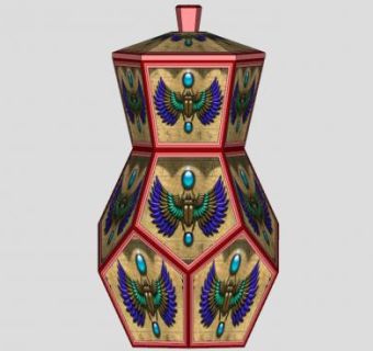 藏式装饰瓶子SU模型下载_sketchup草图大师SKP模型