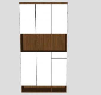 进门柜玄关柜鞋柜家具SU模型下载_sketchup草图大师SKP模型