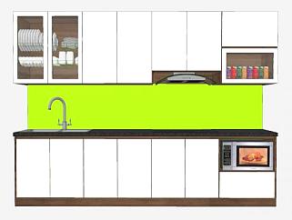 现代家具厨房橱柜SU模型下载_sketchup草图大师SKP模型