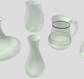 玻璃瓶子SU模型下载_sketchup草图大师SKP模型