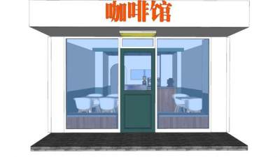 咖啡馆咖啡店SU模型下载_sketchup草图大师SKP模型