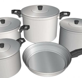 锅头厨具SU模型下载_sketchup草图大师SKP模型