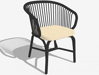 椅子座椅扶手椅SU模型下载_sketchup草图大师SKP模型