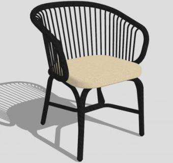椅子座椅扶手椅SU模型下载_sketchup草图大师SKP模型