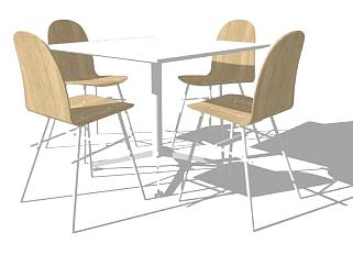 <em>餐饮桌椅</em>咖啡桌SU模型下载_sketchup草图大师SKP模型