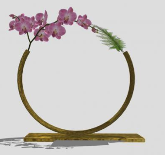装饰品花瓶插花SU模型下载_sketchup草图大师SKP模型