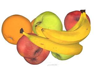 水果<em>香蕉</em>果盘SU模型下载_sketchup草图大师SKP模型