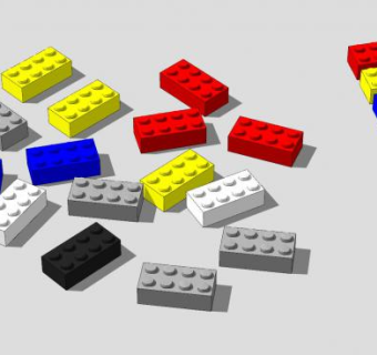 塑料固体玩具积木SU模型下载_sketchup草图大师SKP模型