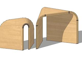 木质造型<em>坐凳</em>SU模型下载_sketchup草图大师SKP模型