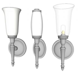 壁灯照明灯SU模型下载_sketchup草图大师SKP模型