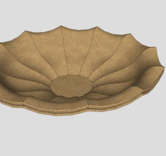 荷叶造型碟子SU模型下载_sketchup草图大师SKP模型