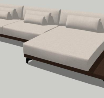 L型小沙发家具SU模型下载_sketchup草图大师SKP模型