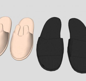 室内拖鞋家具鞋SU模型下载_sketchup草图大师SKP模型