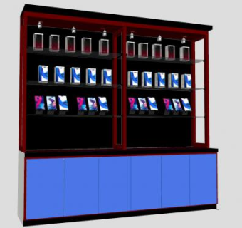 展示柜货物柜SU模型下载_sketchup草图大师SKP模型