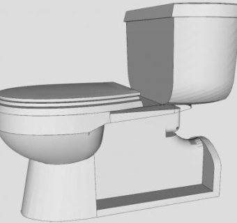 家具坐式马桶SU模型下载_sketchup草图大师SKP模型