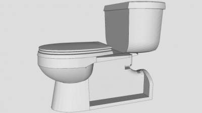 家具坐式马桶SU模型下载_sketchup草图大师SKP模型